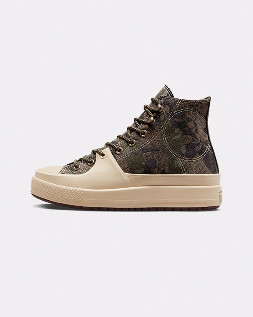 Zapatillas Altas Converse Chuck Taylor All Star Construct Black Joy Mujer Verde Oliva Beige | PE E048LW